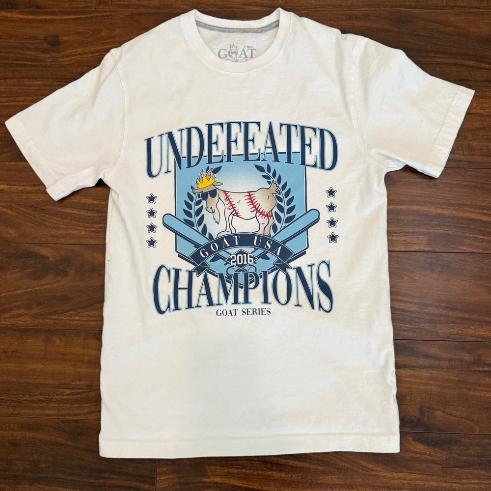 Goat USA Undefeated Champions 2016 Goat Series Graphic T-Shirt White XS